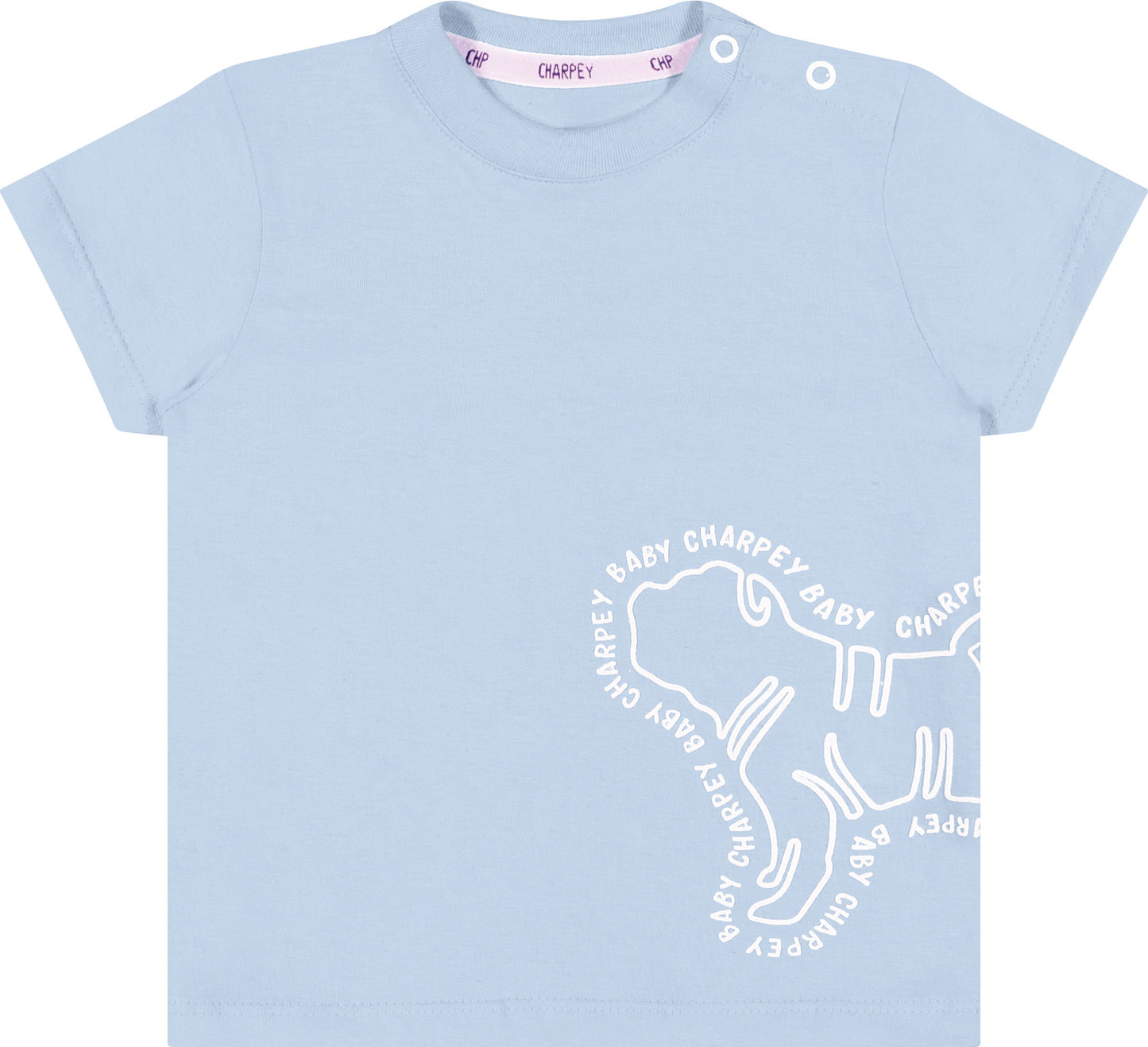 Conjunto Infantil Camiseta Algodão Azul e Bermuda Moletom Off - Charpey