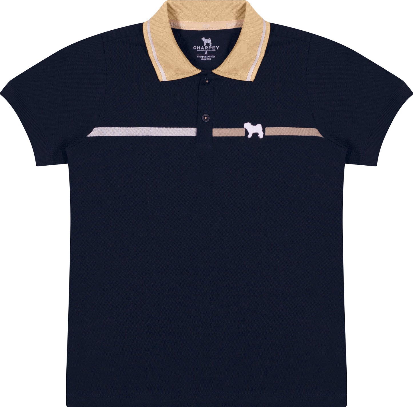 Polo Infantil Piquet Clássica Marinho - Charpey