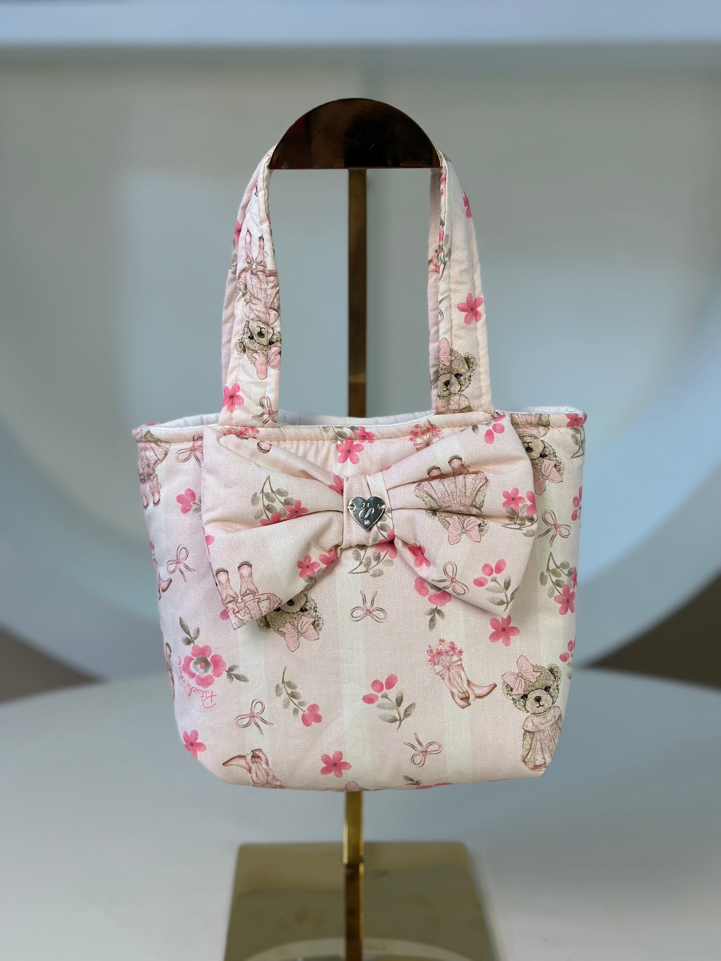Bolsa Infantil Laço Puffer Flores, Ursinhas e Laços - Pituchinhus