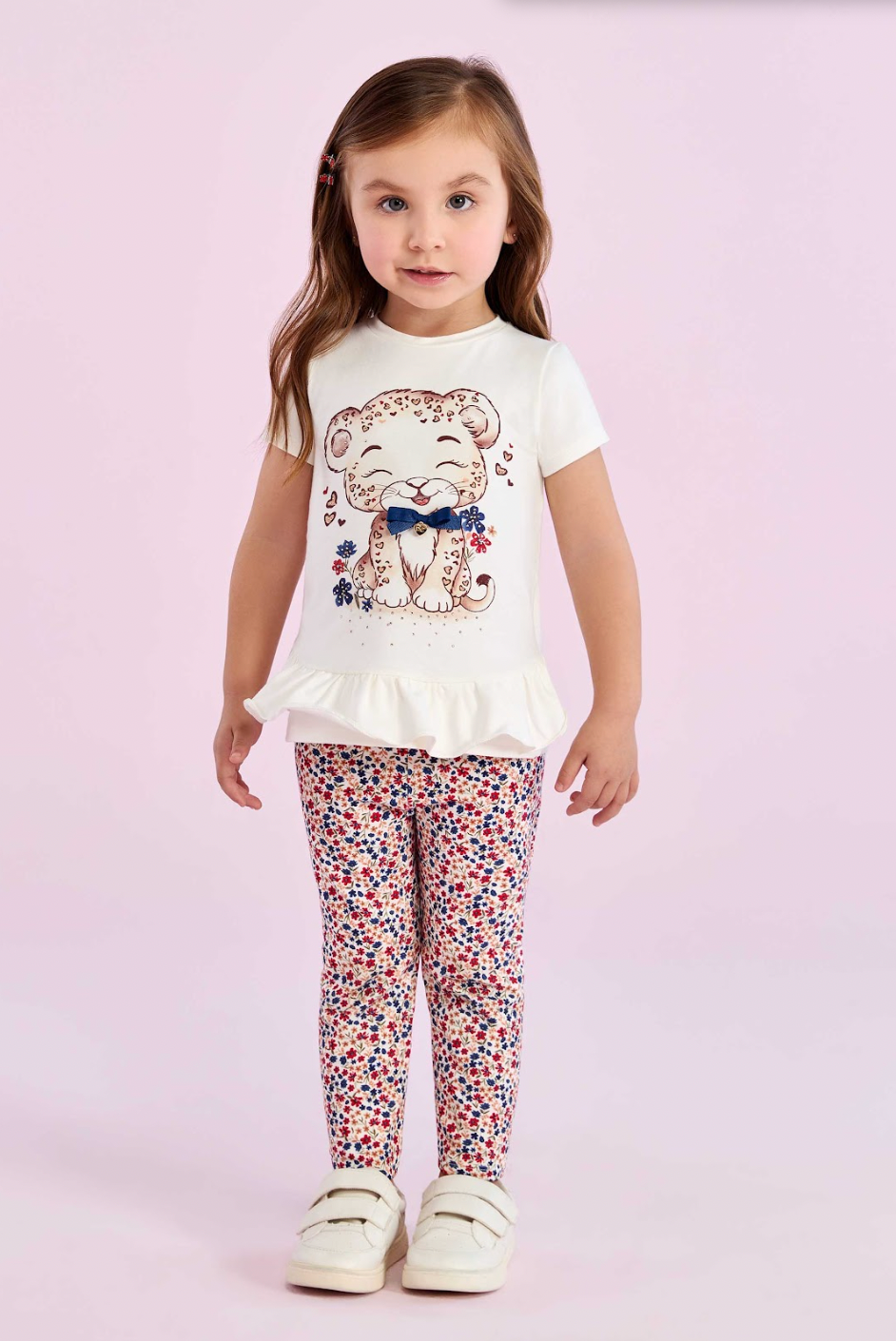 Conjunto Infantil Leopard Blusa e Legging Estampada - Petit Cherie
