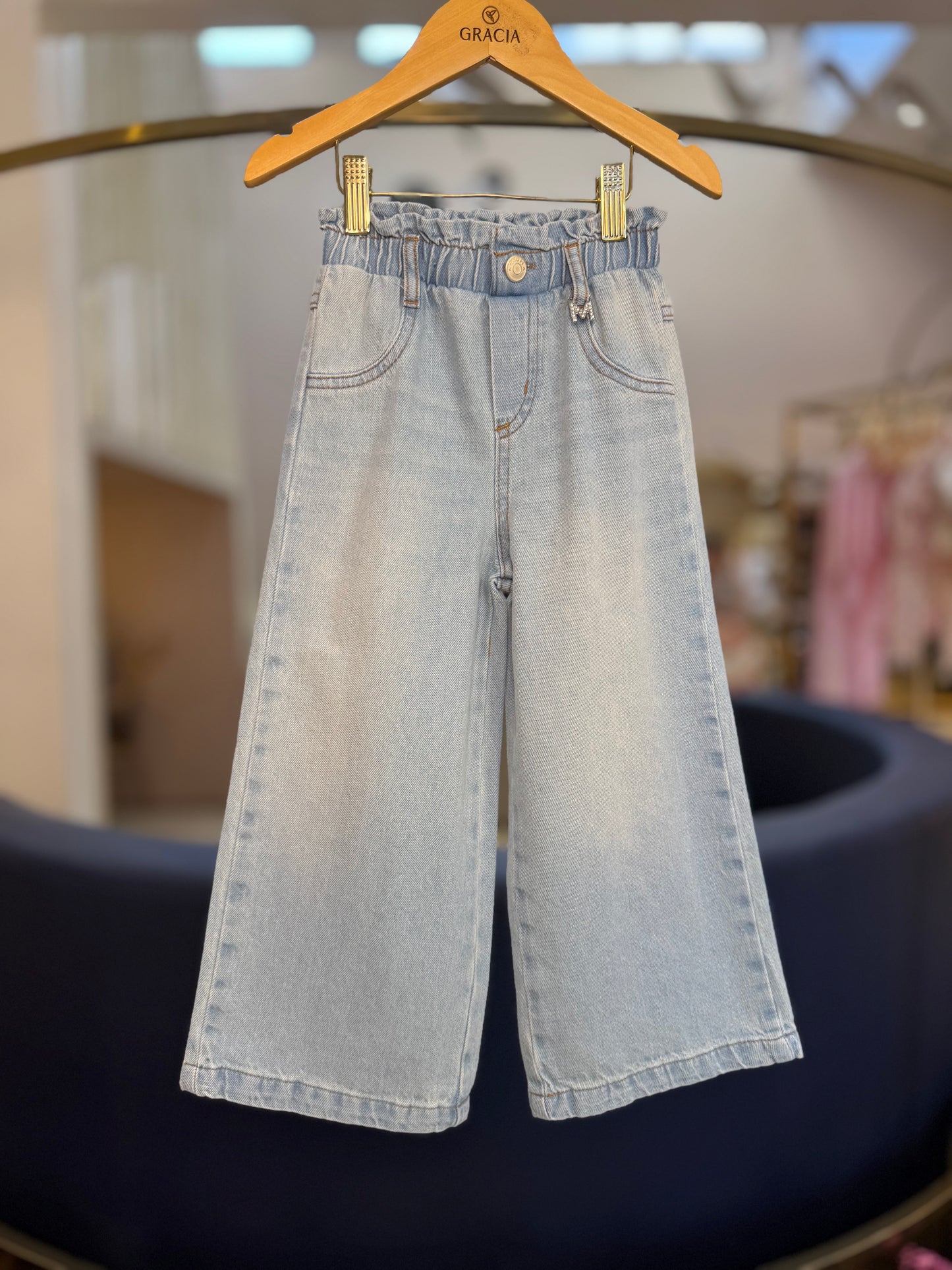 Calça Jeans Infantil Cós Clochard - Momi