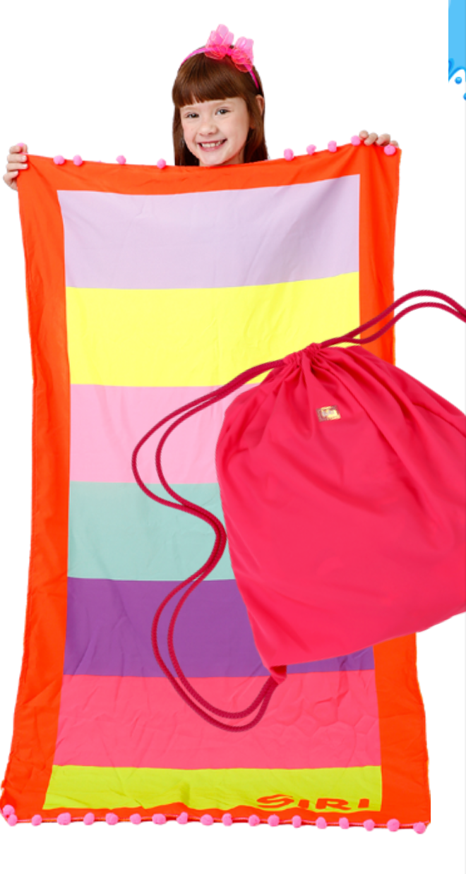 Toalha Infantil Est. Picolé com Bolsa - Siri Kids