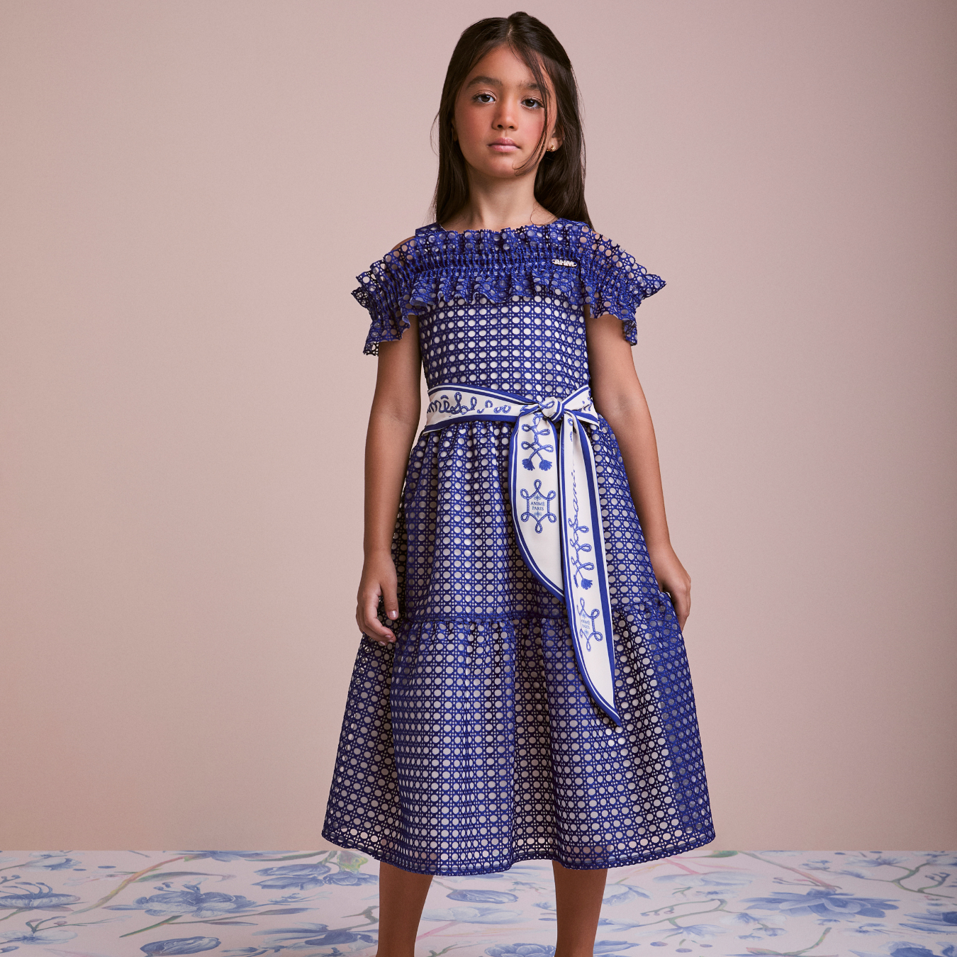 Vestido Infantil Tule Bordado Midnight - Animê