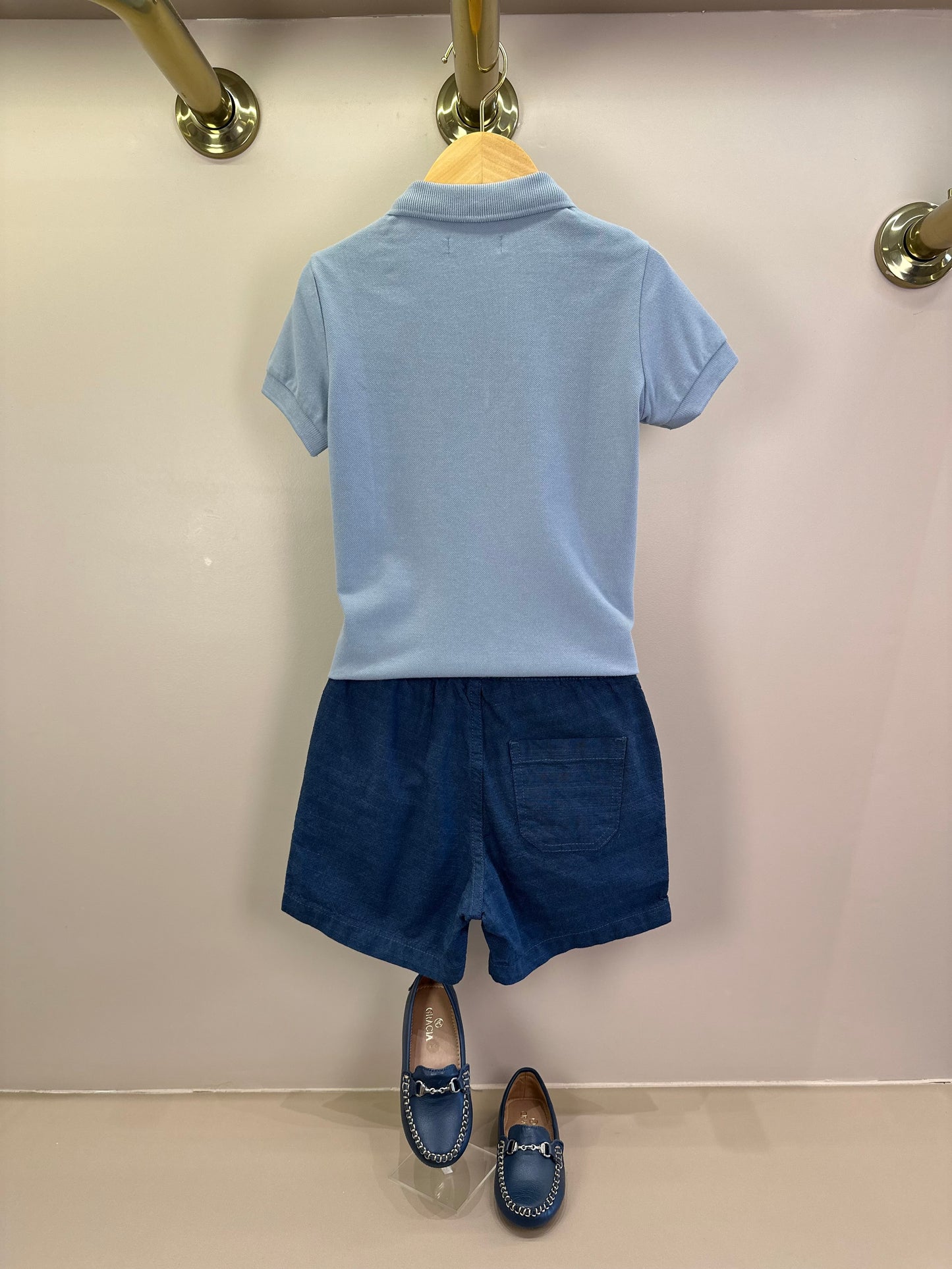 Polo Infantil Piquet Básica Azul Claro - Reserva Mini