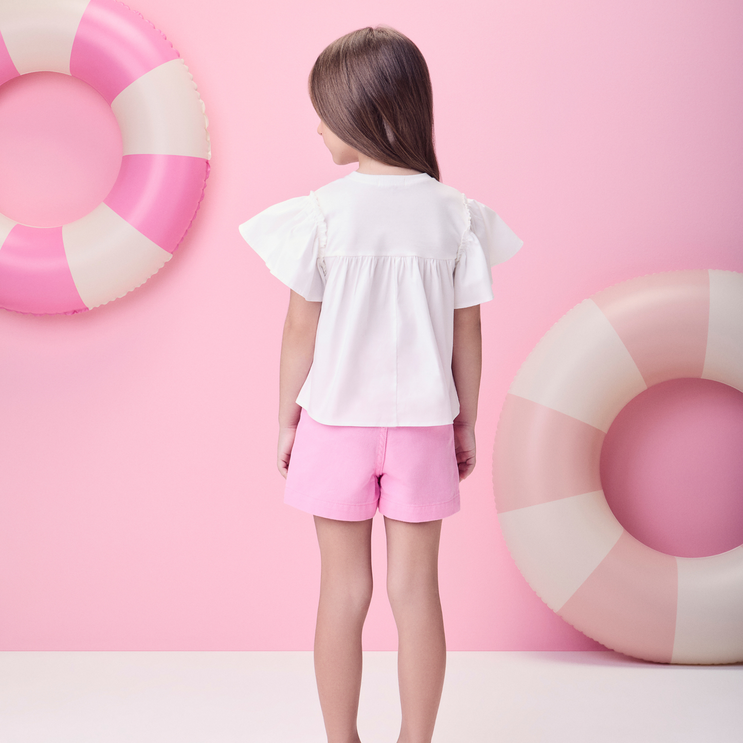 Conjunto Infantil Blusa Algodão e Shorts Maçãzinhas - Momi PRÉ-VENDA