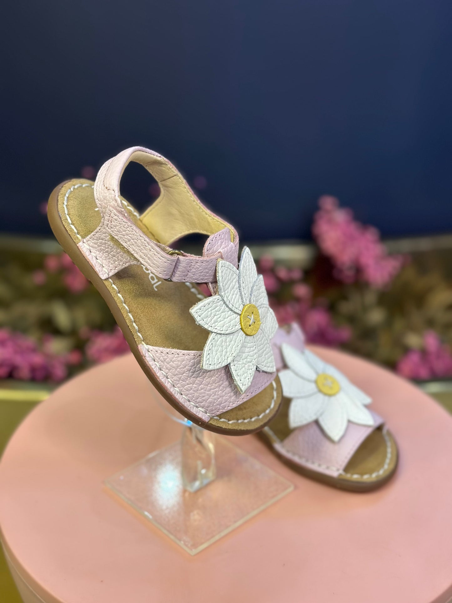 Sandália Infantil Carrossel Lilac/Flor Margarida - Petit Cheval