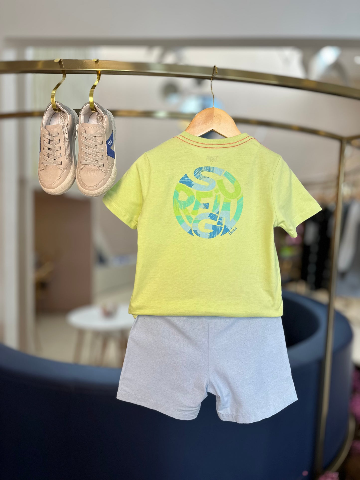 Conjunto Infantil Camiseta de Algodão e Bermuda de Sarja Ecológica - Beabá