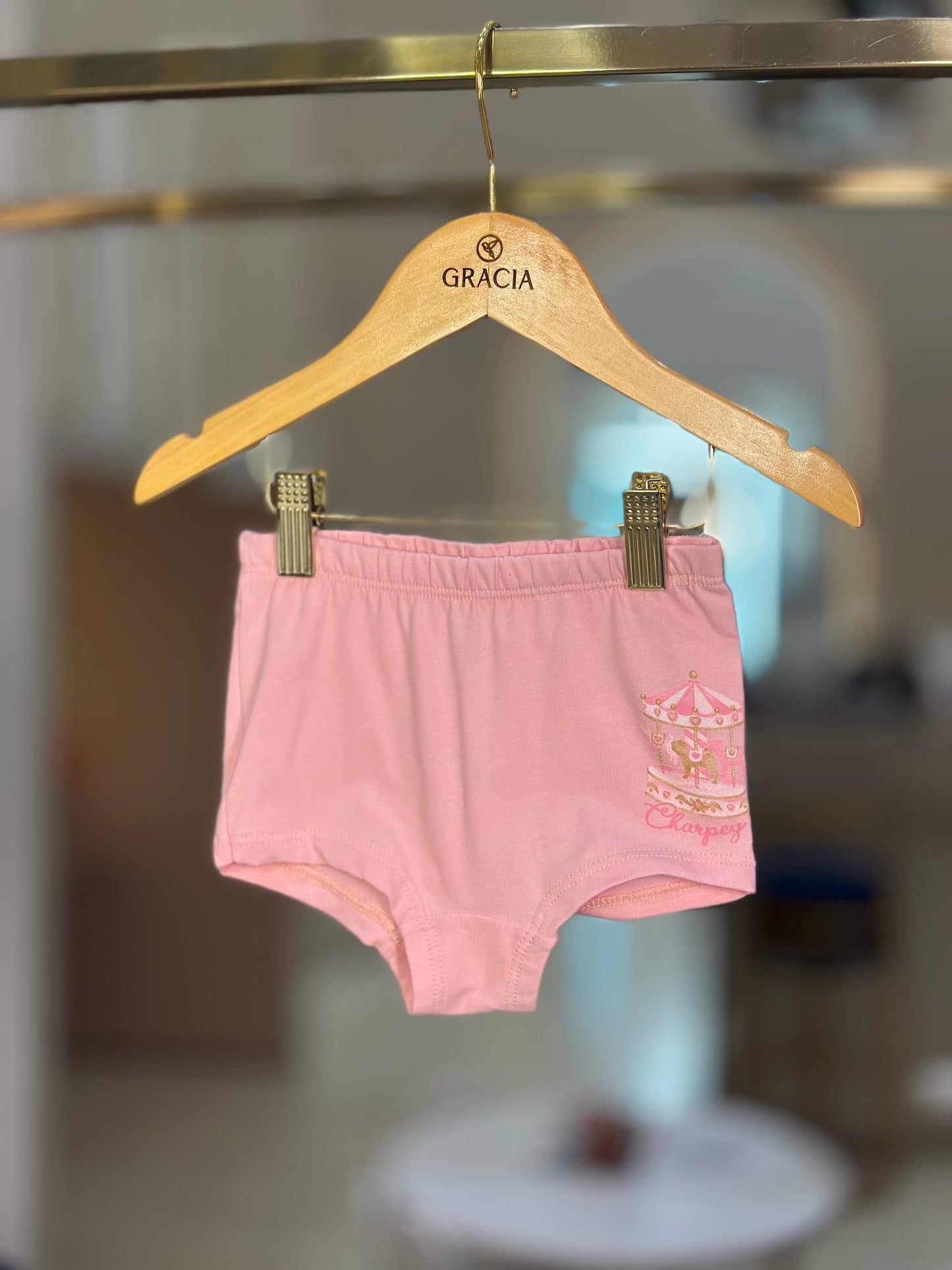Kit Calcinhas Infantis Rosa e Princess - Charpey