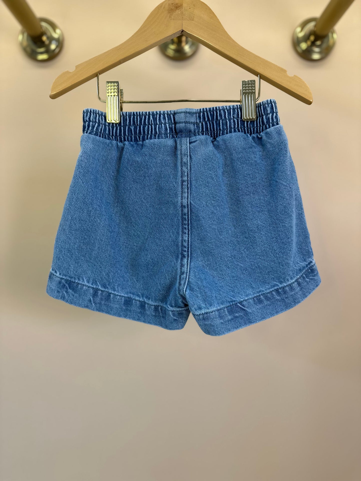 Conjunto Infantil Colete e Shorts Jeans Corações Strass - Momi