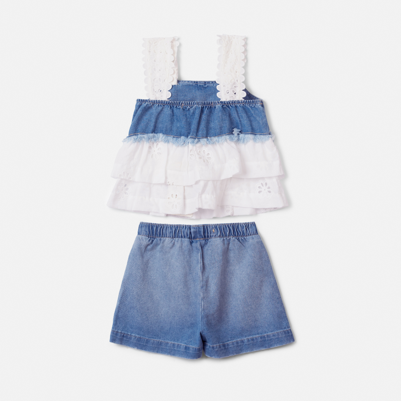 Conjunto Infantil Blusa e Shorts Jeans & Laise - Animê