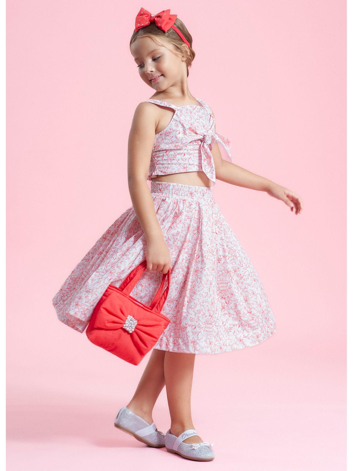 Saia-shorts Midi Toil de Jour Pituchinhus - Gracia