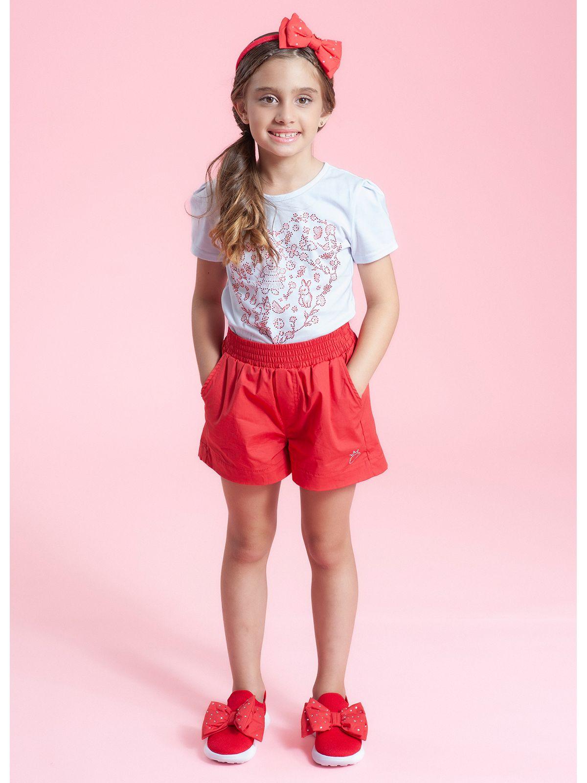 Shorts P Cristal Red Pituchinhus - Gracia
