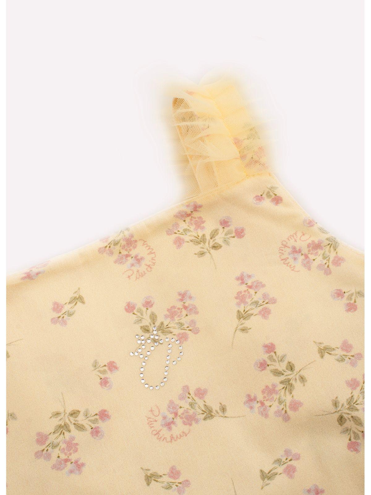 Blusa Cropped Flores Tule - Pituchinhus - Gracia