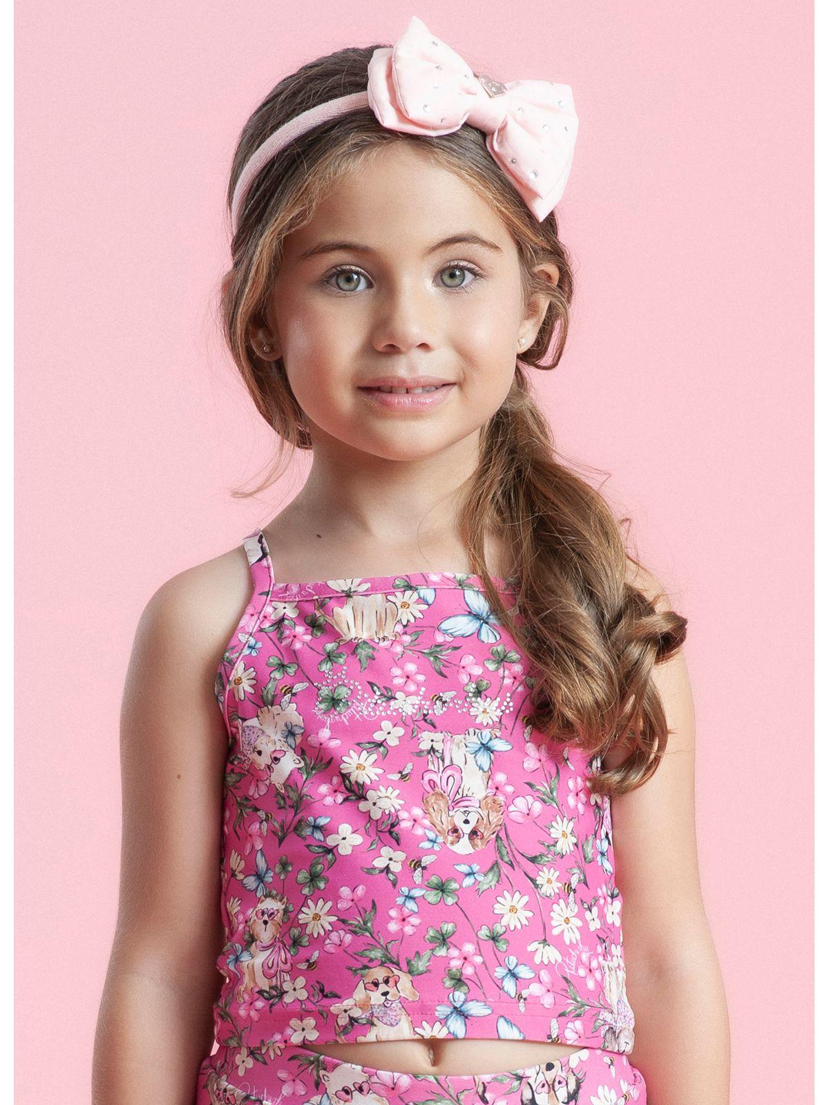 Blusa Cropped Light Multiflores - Pituchinhus - Gracia
