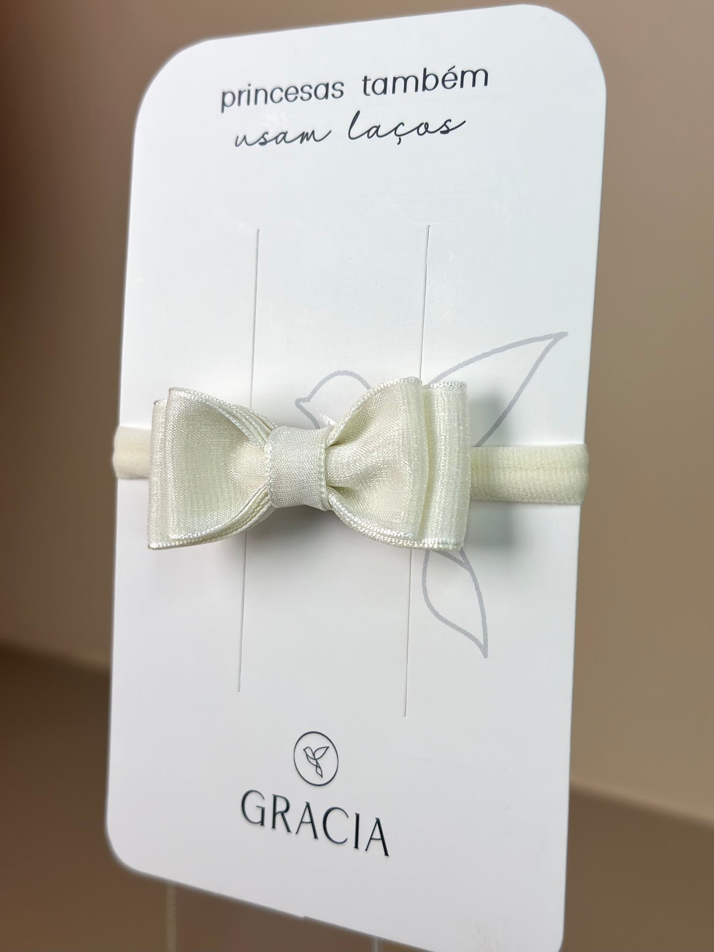 Faixinha Bebê Special Organza Off White - Gracia