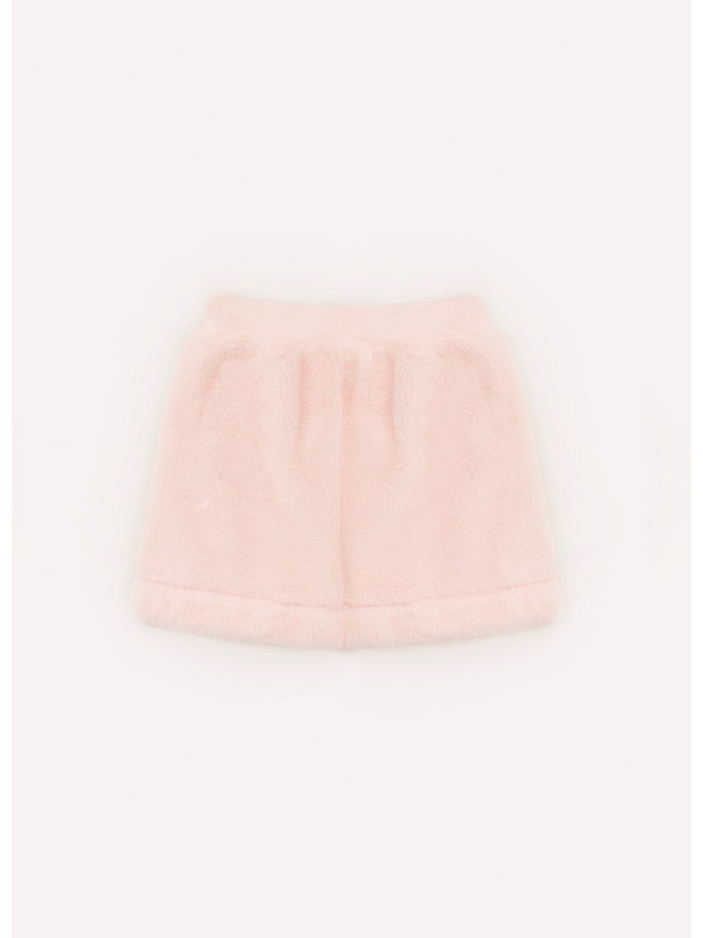 Conjunto Infantil Blusa e Saia-Shorts Pelinho Bordado Pérolas e Cristais - Pituchinhus