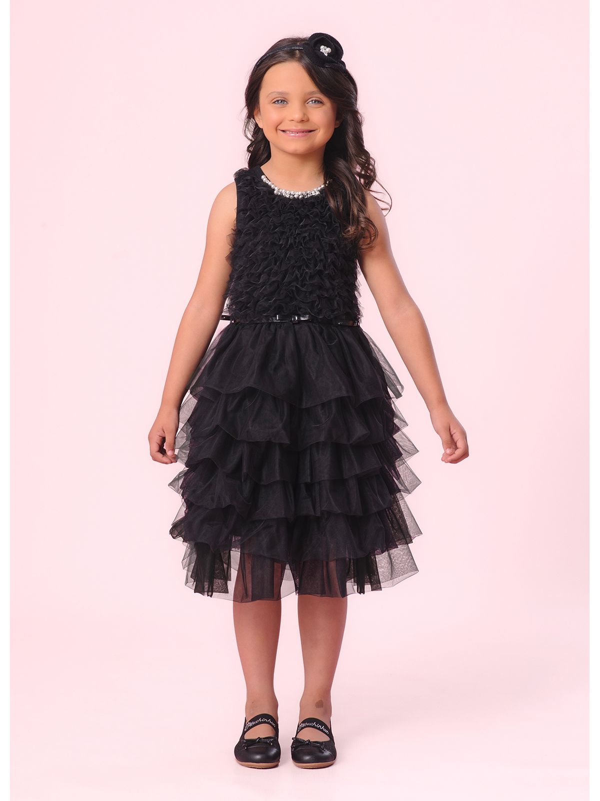 Vestido Infantil Festa Frufru Babados com Cinto - Pituchinhus PRÉ-VENDA