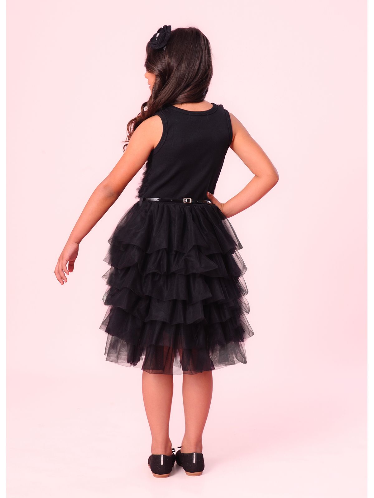 Vestido Infantil Festa Frufru Babados com Cinto - Pituchinhus PRÉ-VENDA