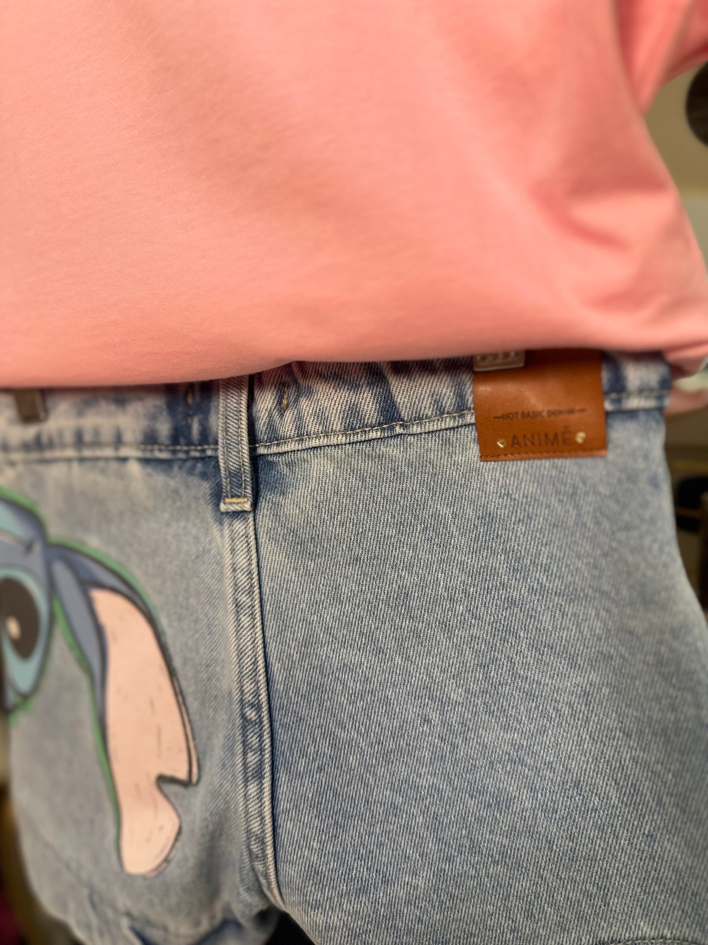 Conjunto Infantil Stitch Tshirt e Shorts-saia Jeans - Animê