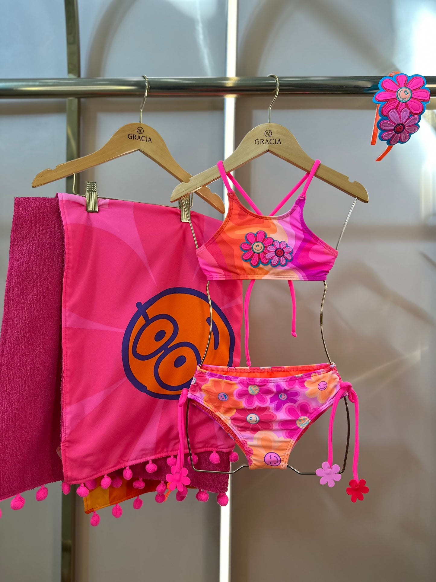 Toalha de Praia Infantil Cristal Happy Flower - Siri Kids