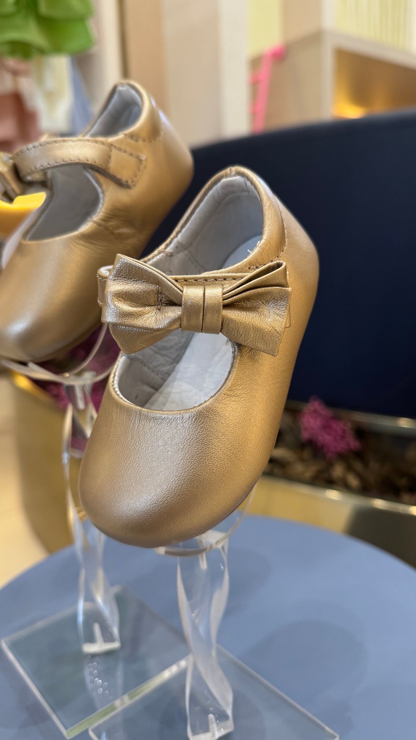Sapatilha Bebê Clássica Glitter Champagne - Gambo