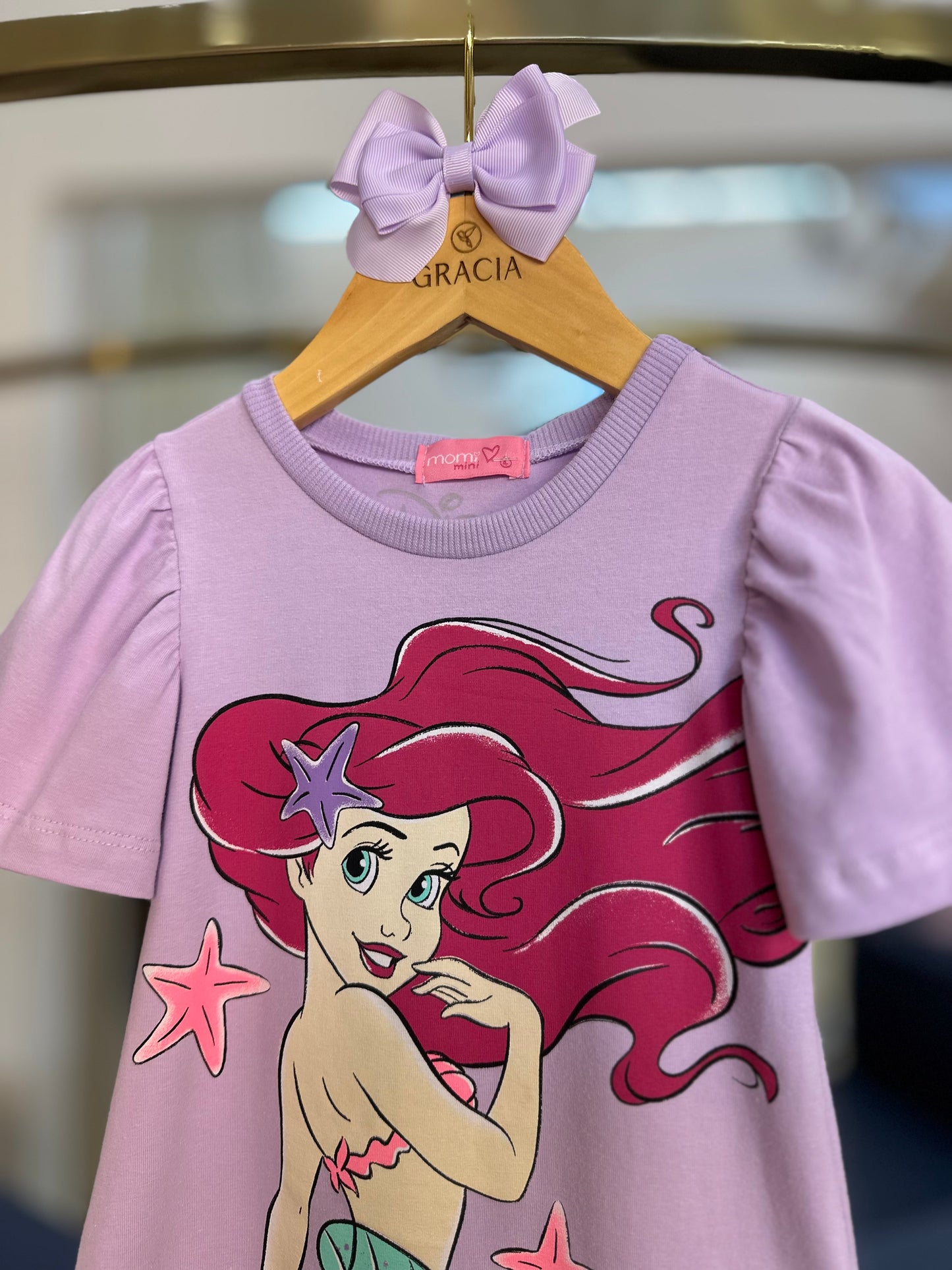 Vestido Infantil Pequena Sereia Lavanda - Momi