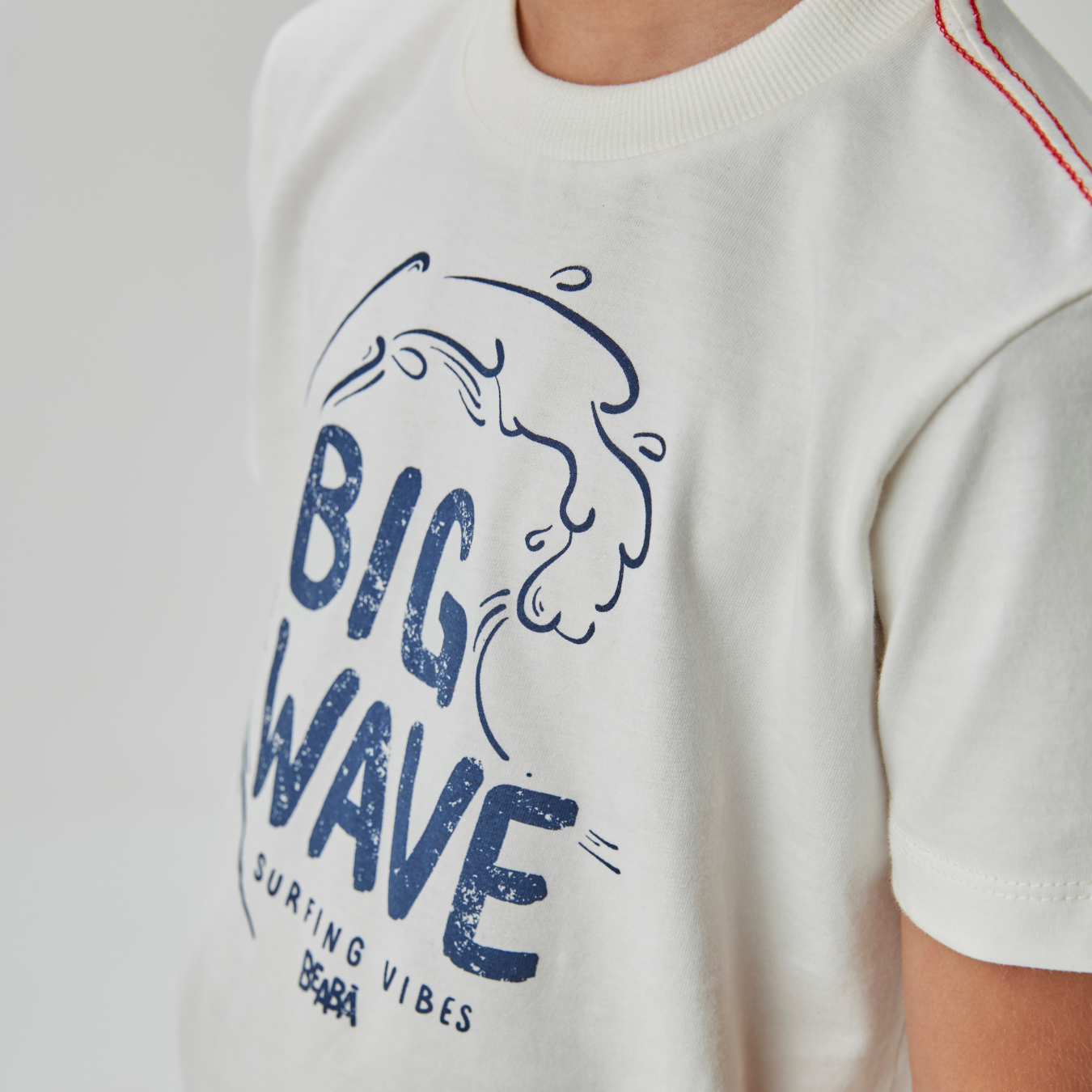 Conjunto Infantil Camiseta Algodão Big Wave e Shorts Azul - Beabá PRÉ-VENDA