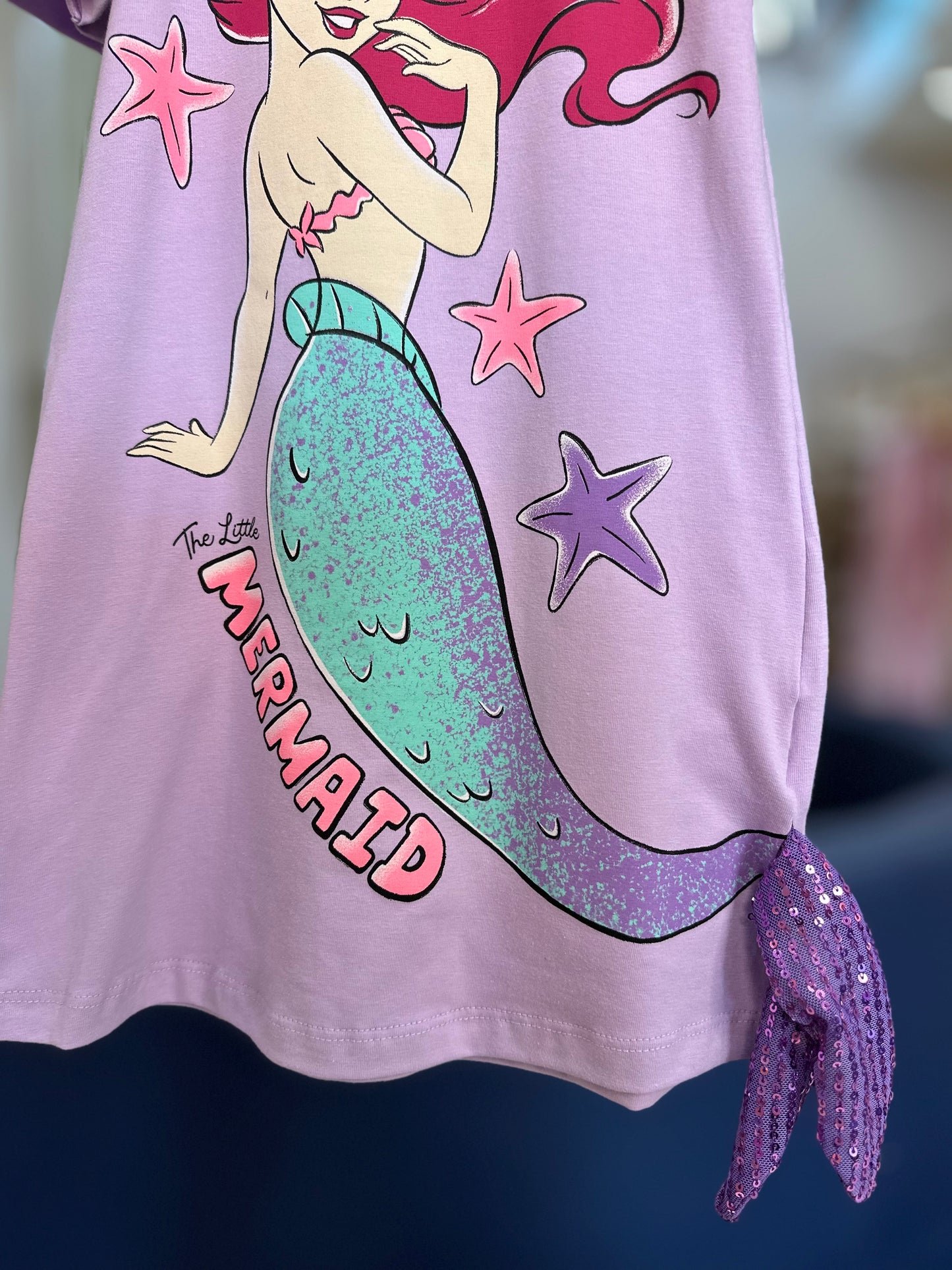 Vestido Infantil Pequena Sereia Lavanda - Momi