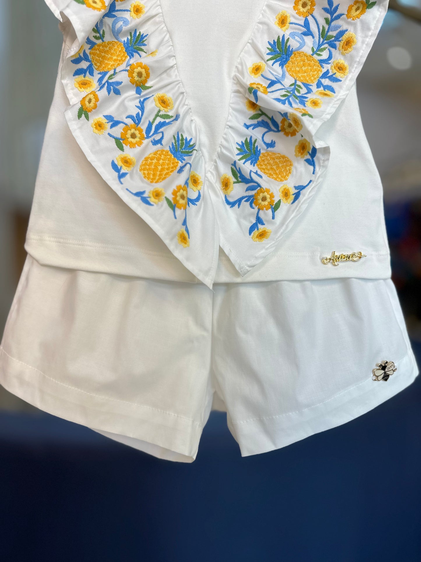 Conjunto Infantil Conceito Abacaxi Blusa e Shorts - Animê
