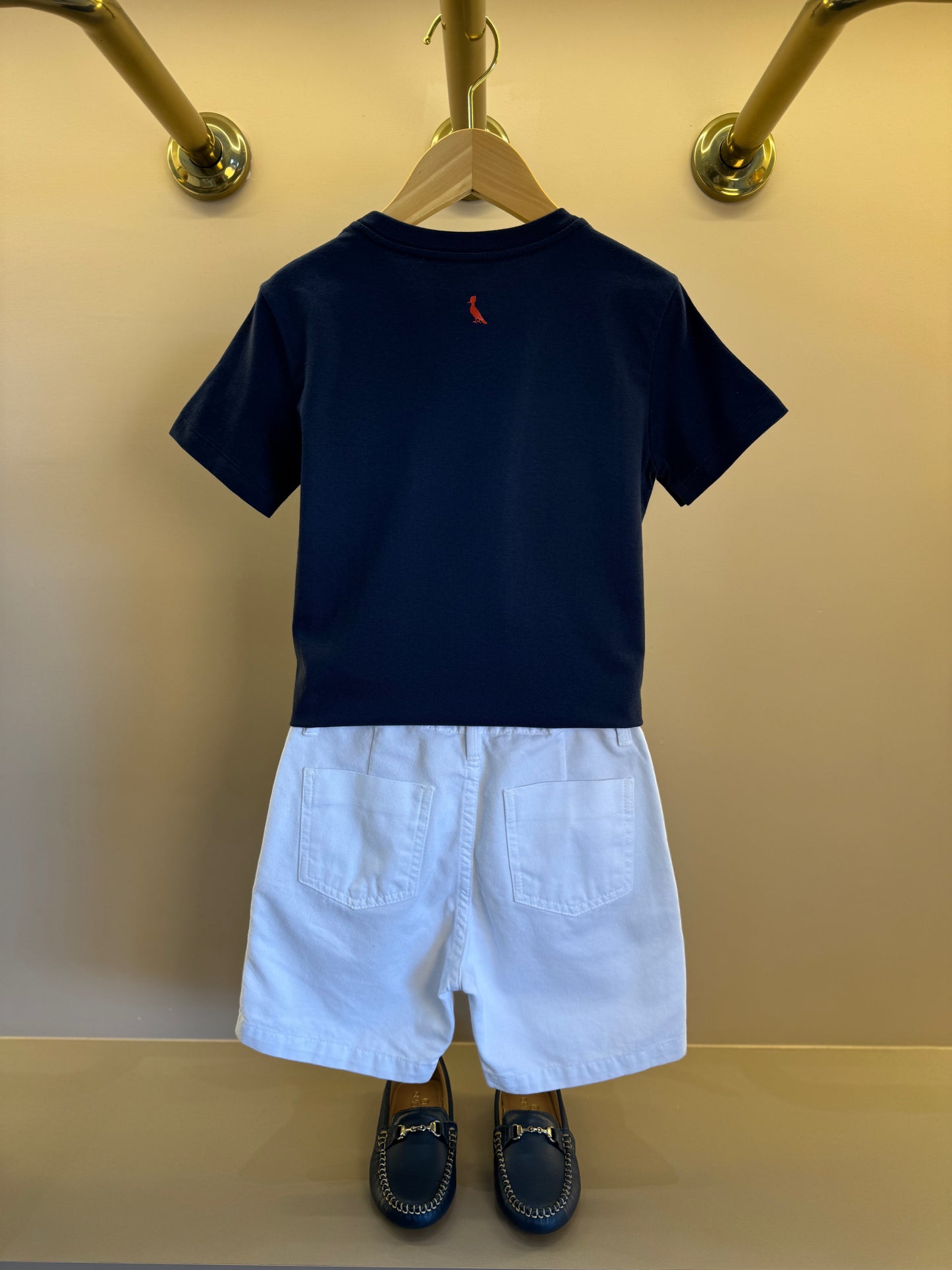Camiseta Infantil Algodão Pica-Pau Risca Marinho - Reserva Mini