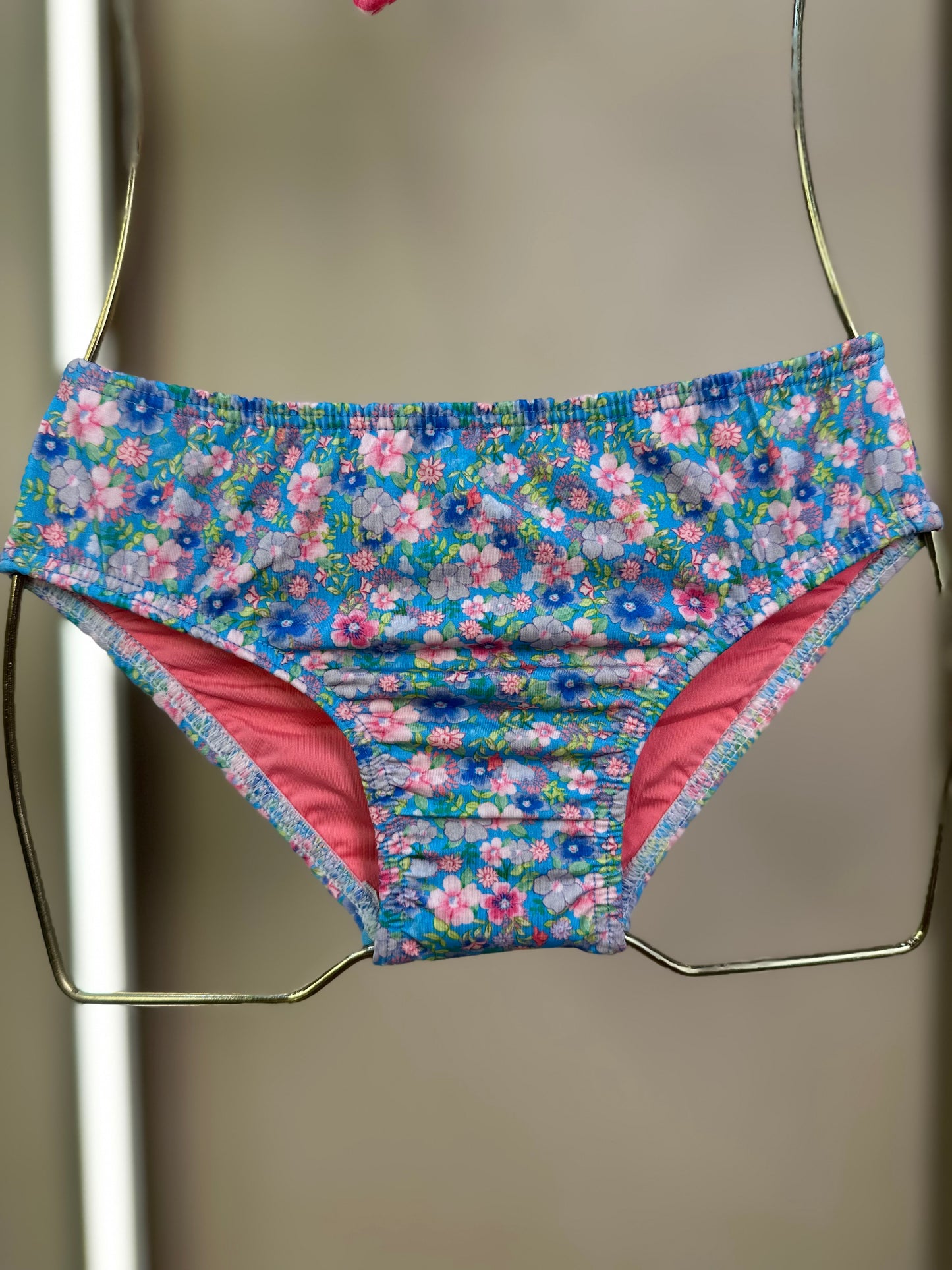 Biquíni Infantil Nó Floral com Xadrez - L'été