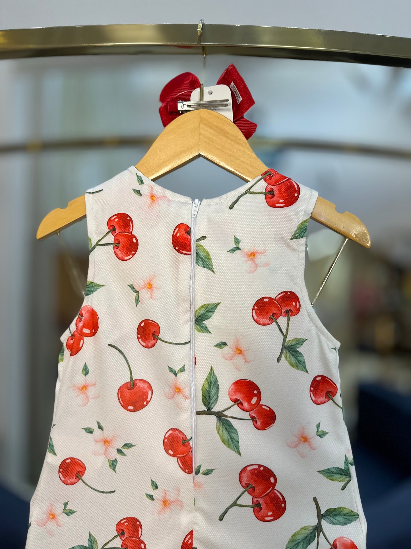 Vestido Infantil Trapézio Cerejinha - Luluzinha