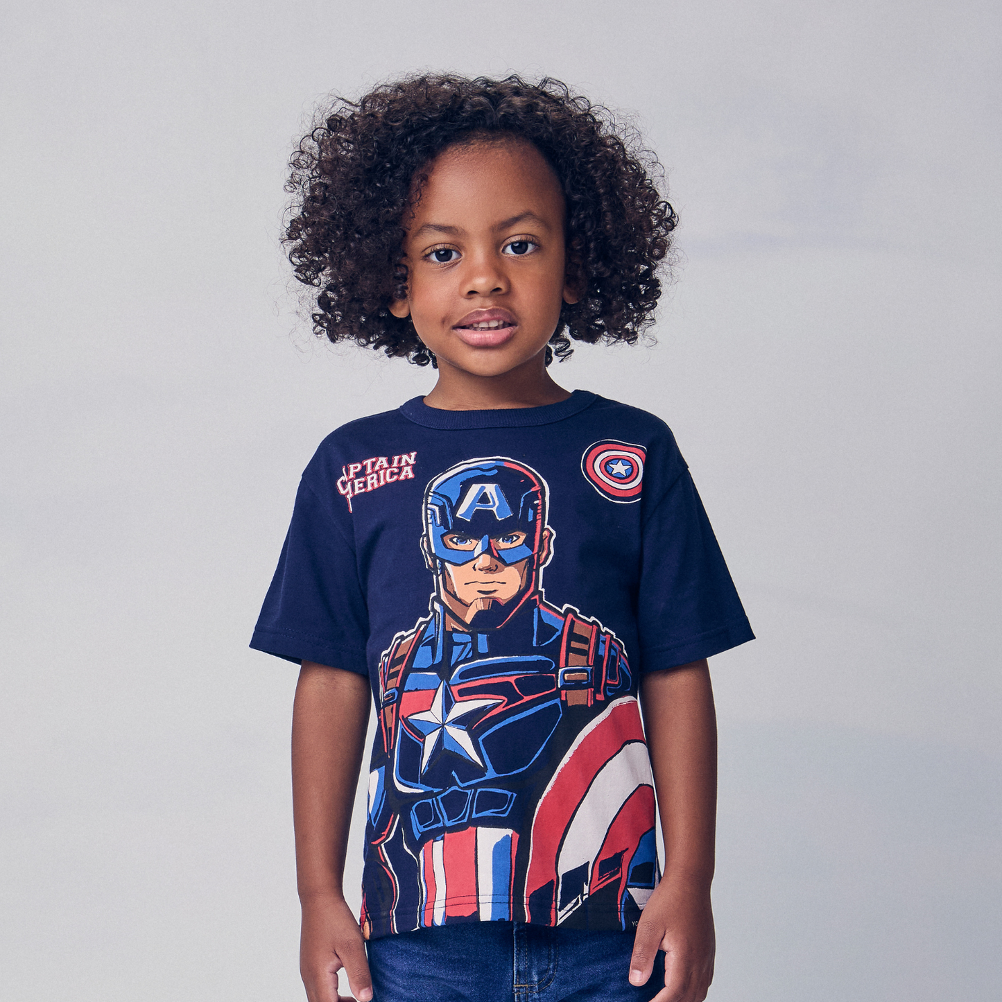 Camiseta Infantil Capitão América Licenciada Marvel - Youccie