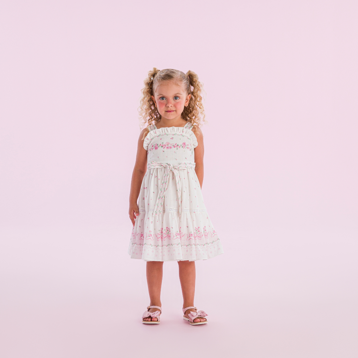 Vestido Infantil Algodão Little Flowers - Petit Cherie