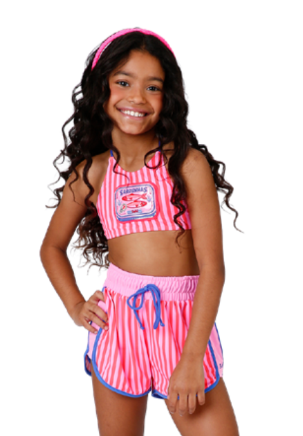 Shorts Infantil Alice Est Sardinha - Siri Kids