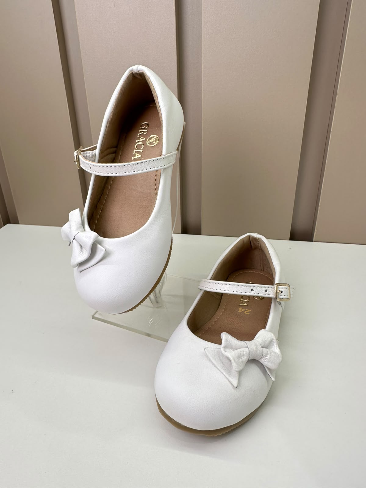 Sapato Infantil Couro Siena Branco - Gracia