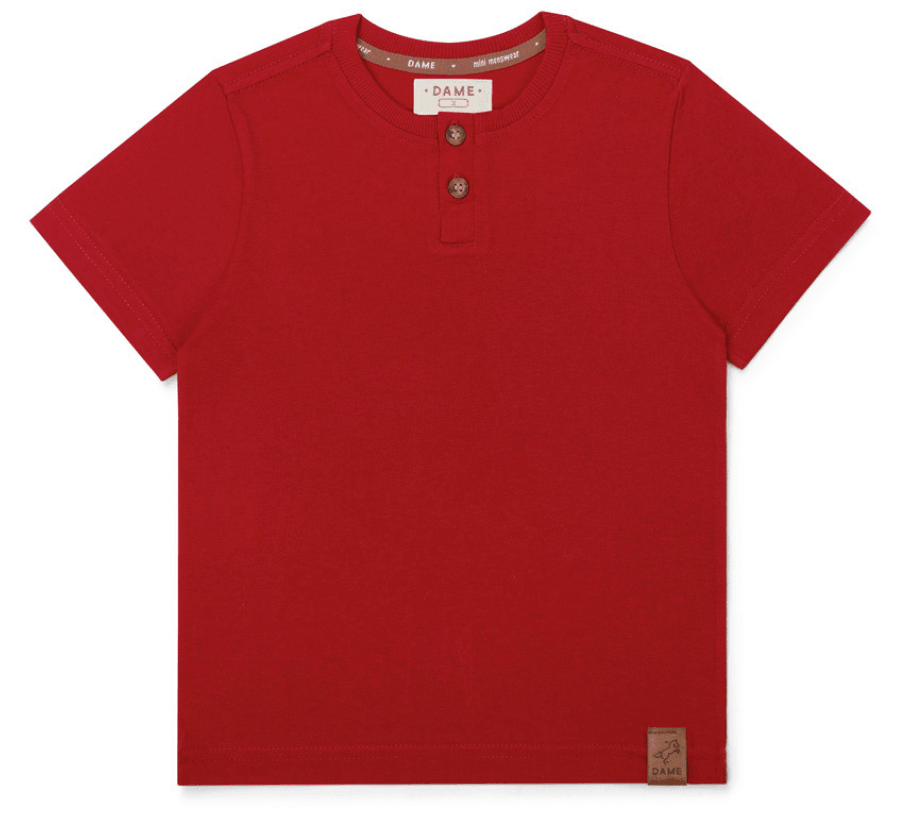 Camiseta Botões Vermelha - Dame - Gracia