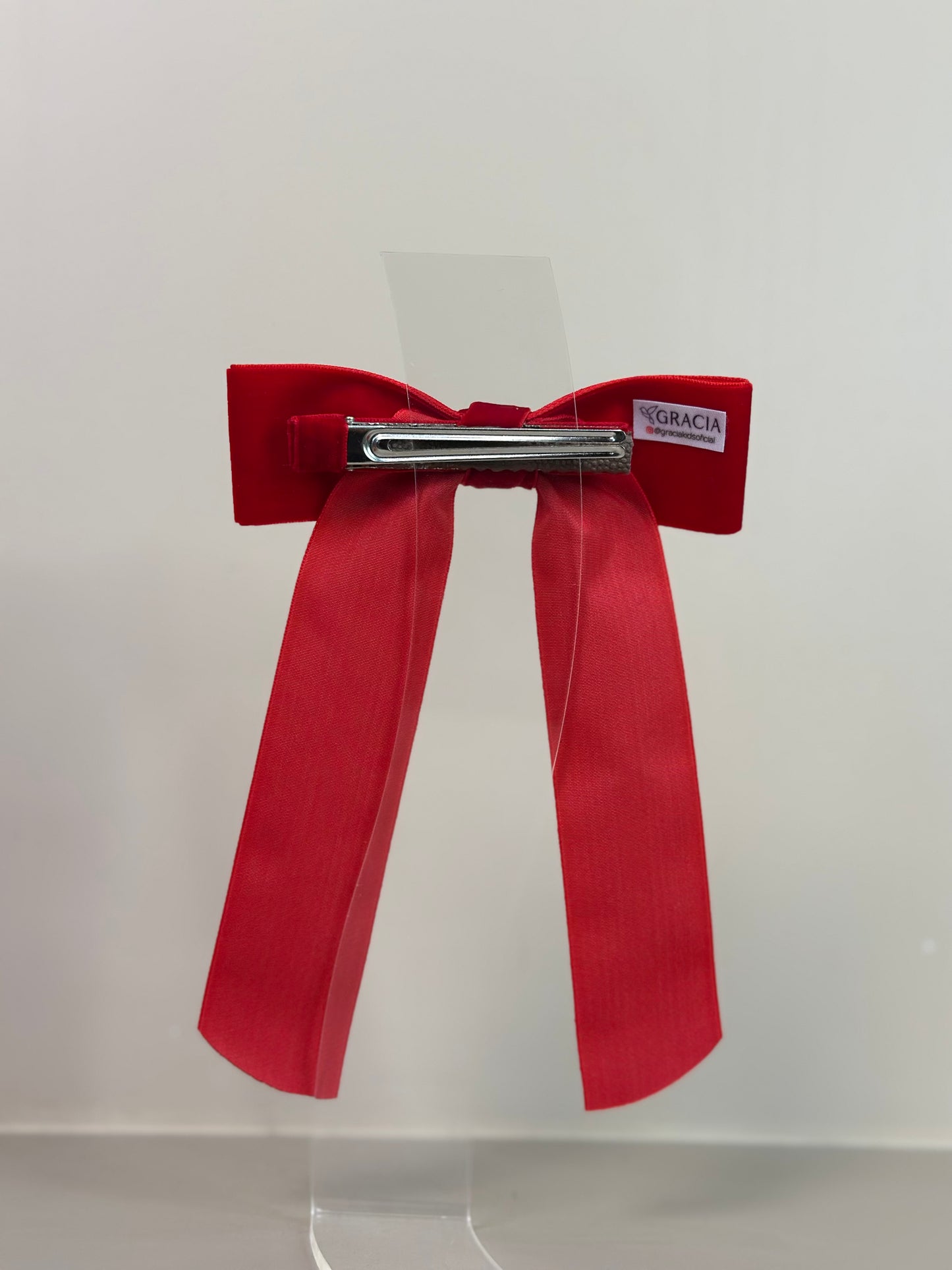 Laço Infantil de Veludo Luxo Red - Gracia