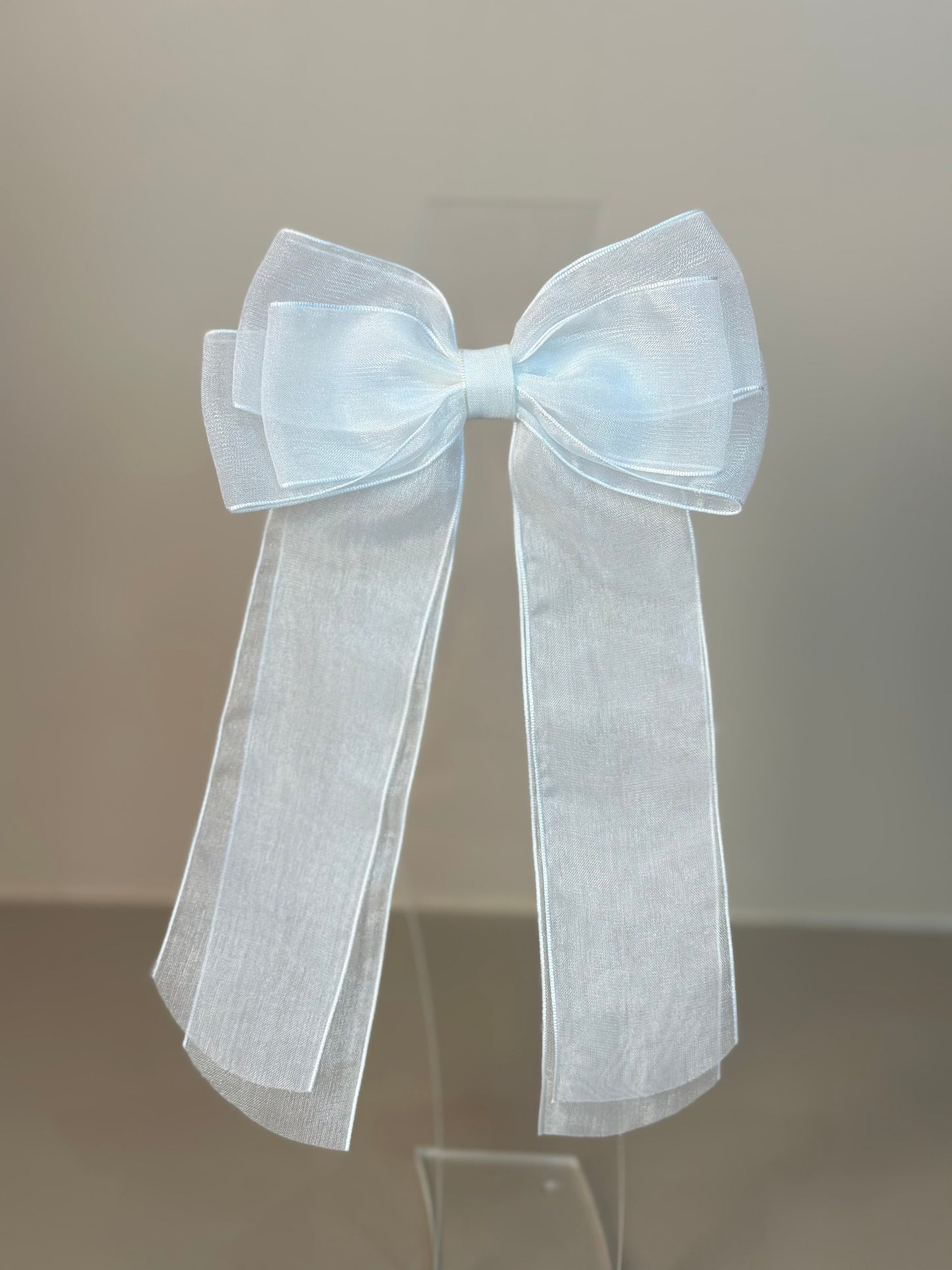 Laço Infantil Special Alongado All Organza Off White - Gracia