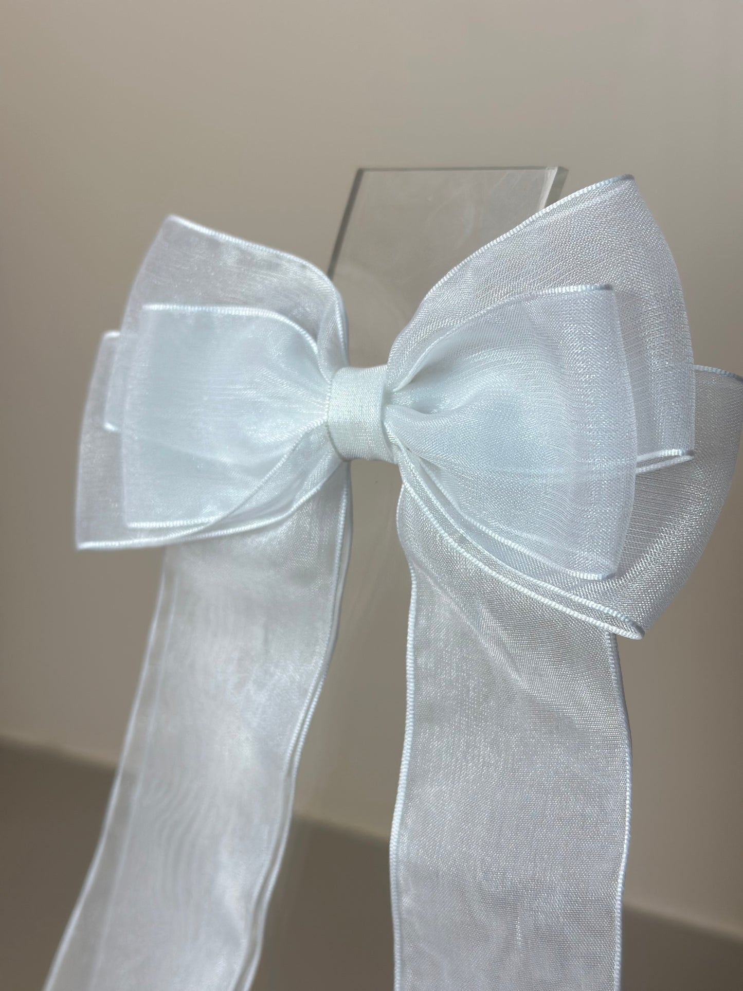 Laço Infantil Special Alongado All Organza Off White - Gracia