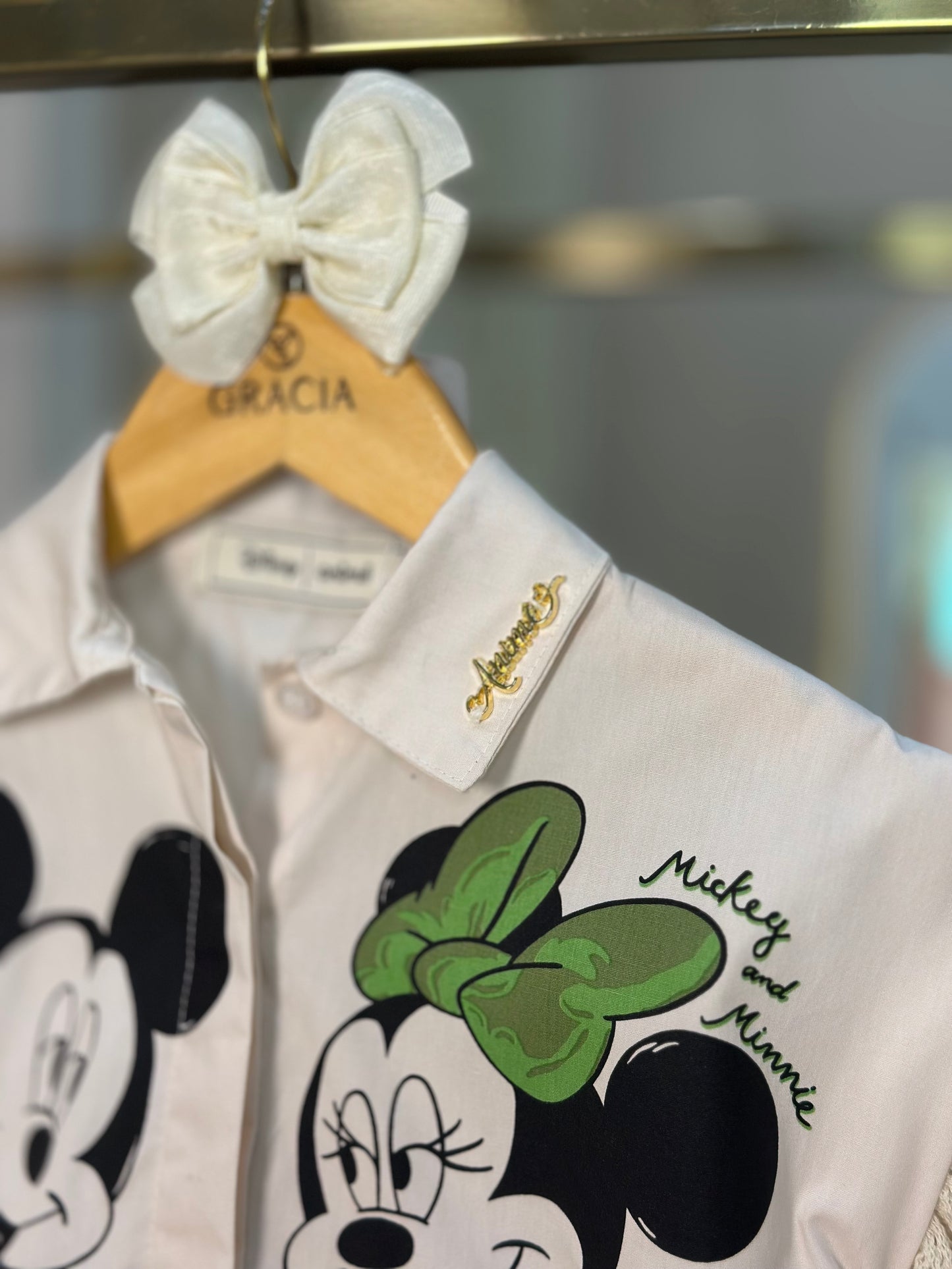 Conjunto Infantil Camisa Disney Tricot & Shorts Minnie & Mickey - Animê