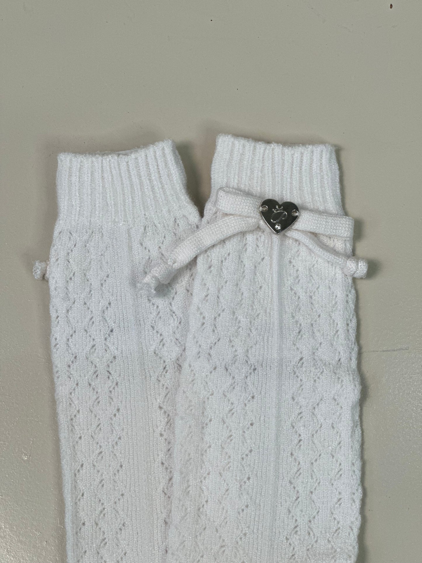 Meia Infantil Tricot Ponto Rendado Lacinhos - Pituchinhus