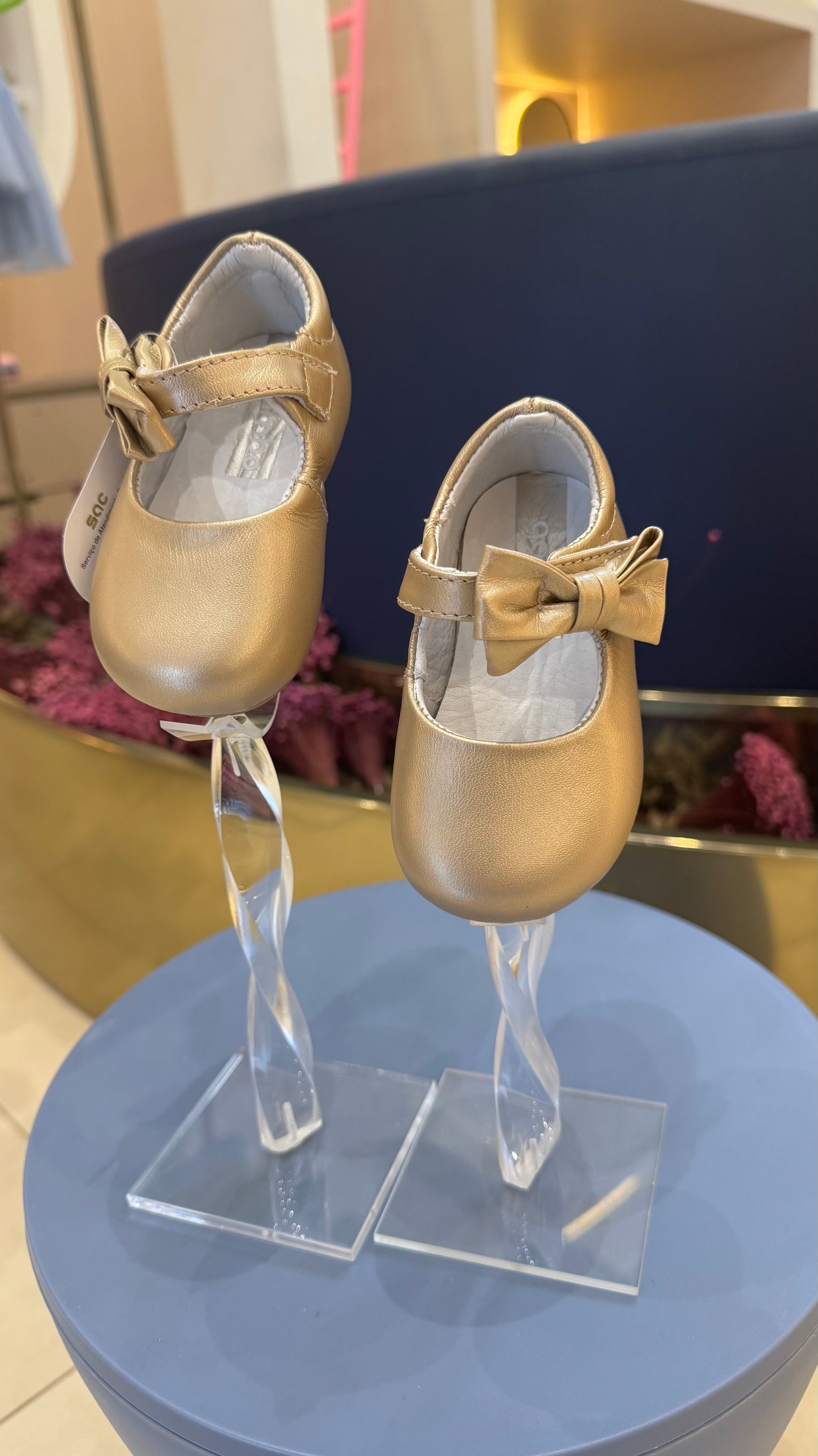 Sapatilha Bebê Clássica Glitter Champagne - Gambo