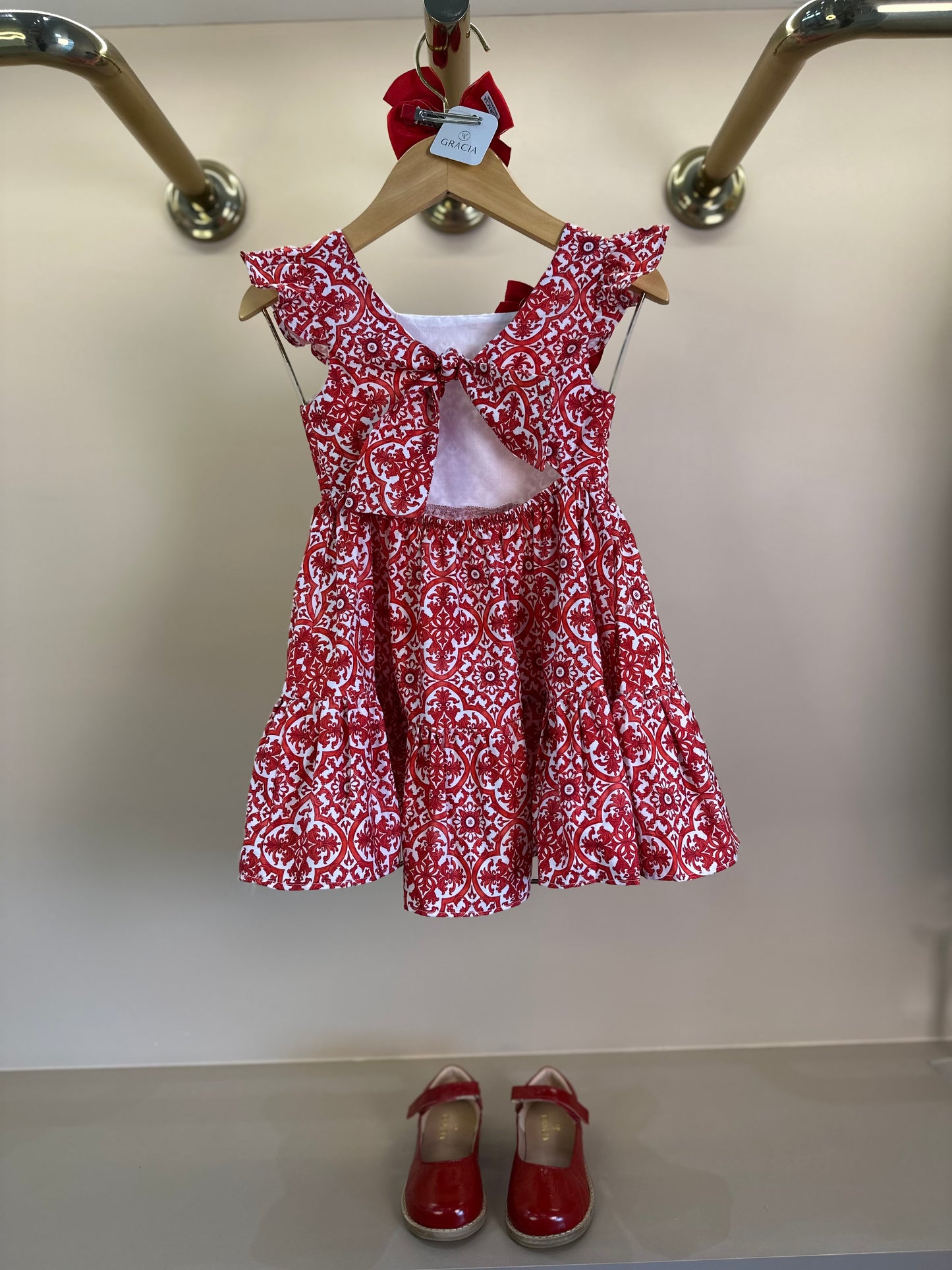 Vestido Bebê Estampa DG Vermelho - Um Mais Um
