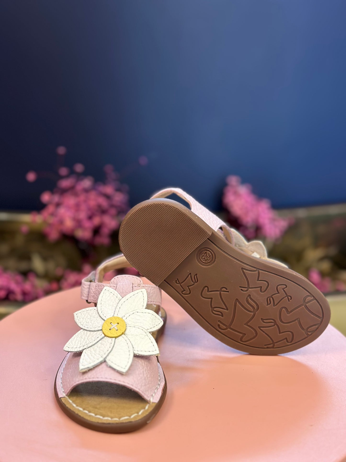 Sandália Infantil Carrossel Lilac/Flor Margarida - Petit Cheval