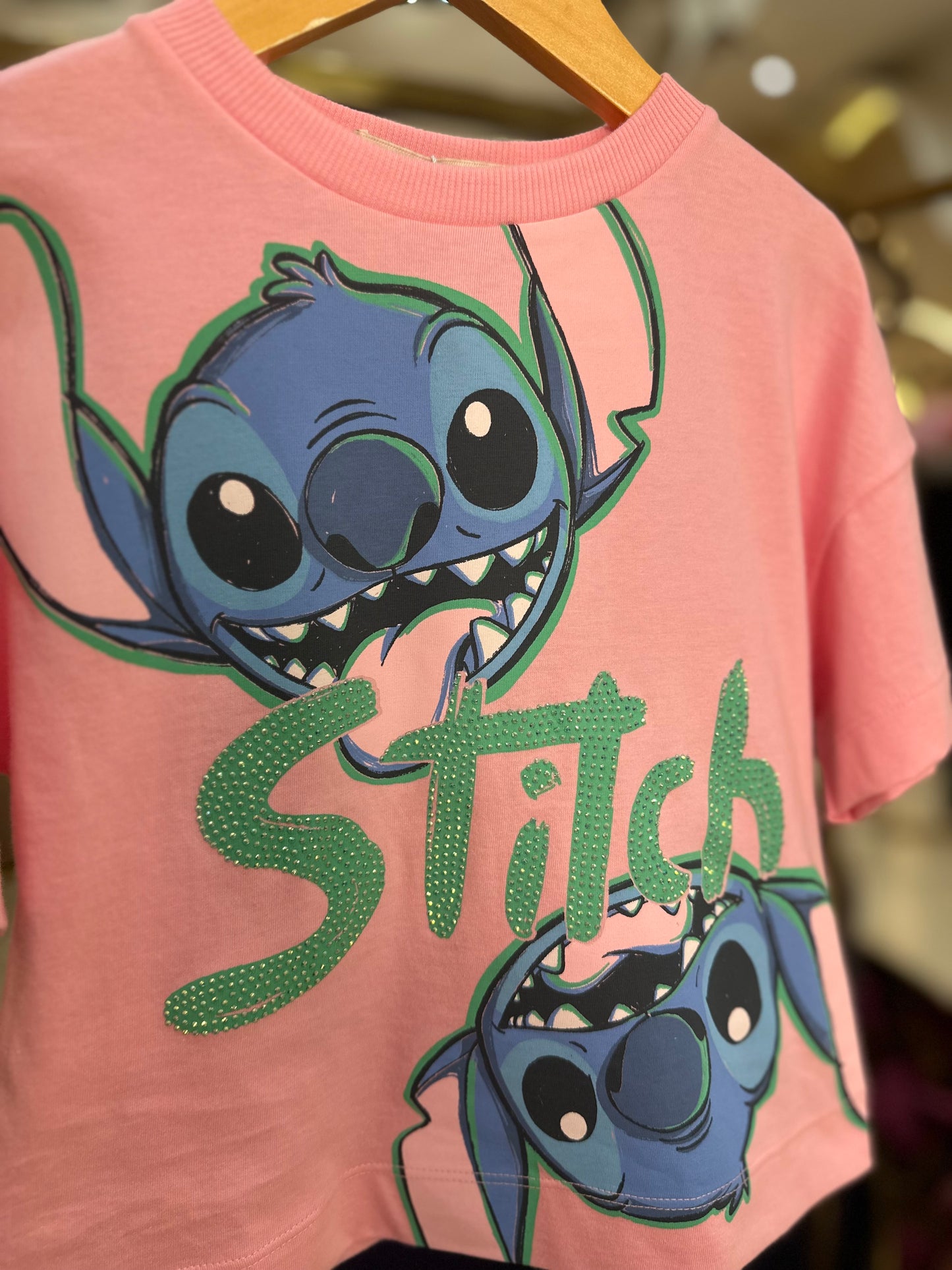 Conjunto Infantil Stitch Tshirt e Shorts-saia Jeans - Animê