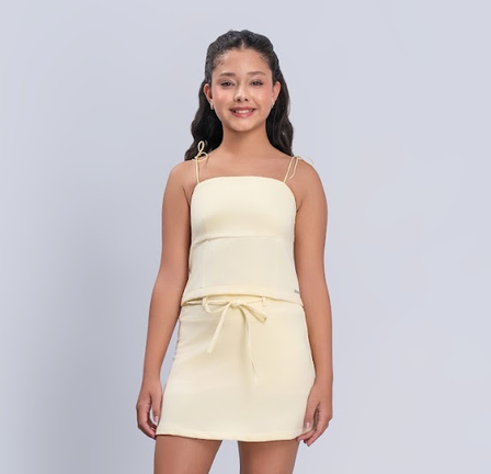 Conjunto Infantil Verão Amarelo - Vanilla Cream