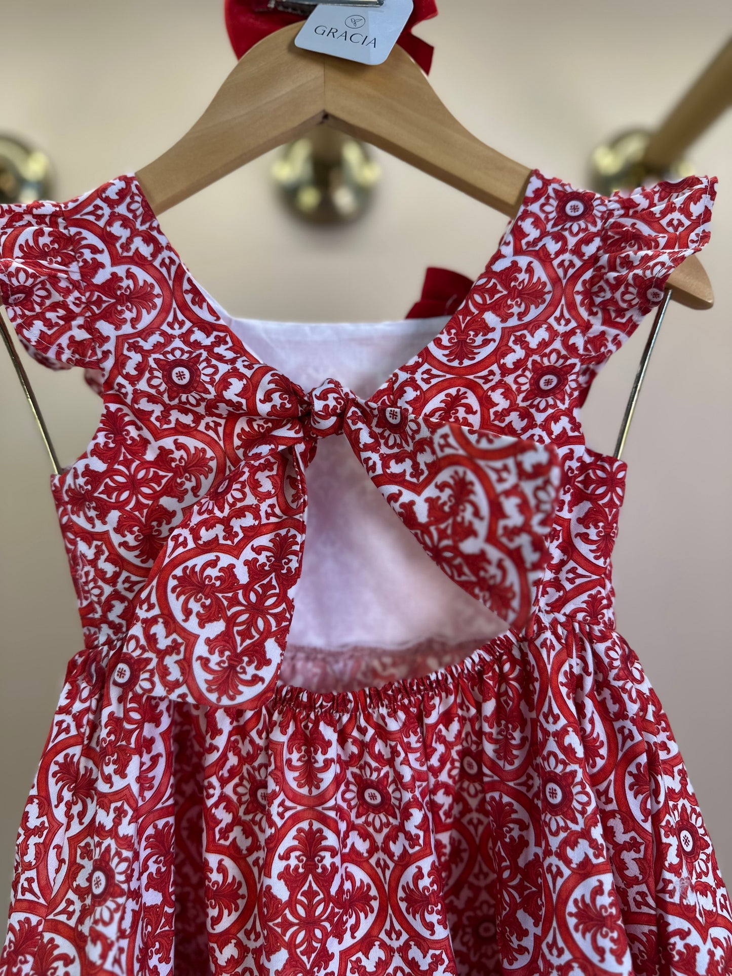 Vestido Bebê Estampa DG Vermelho - Um Mais Um