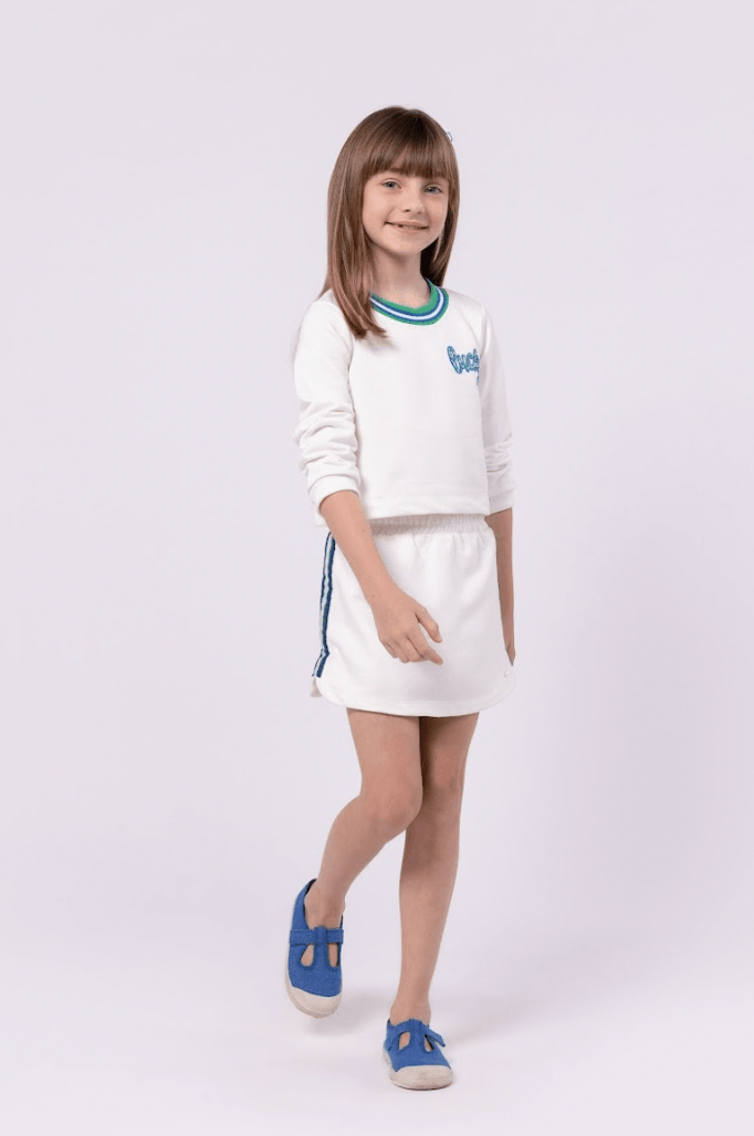 Blusa ML Gola Retilínea Beabá - Gracia