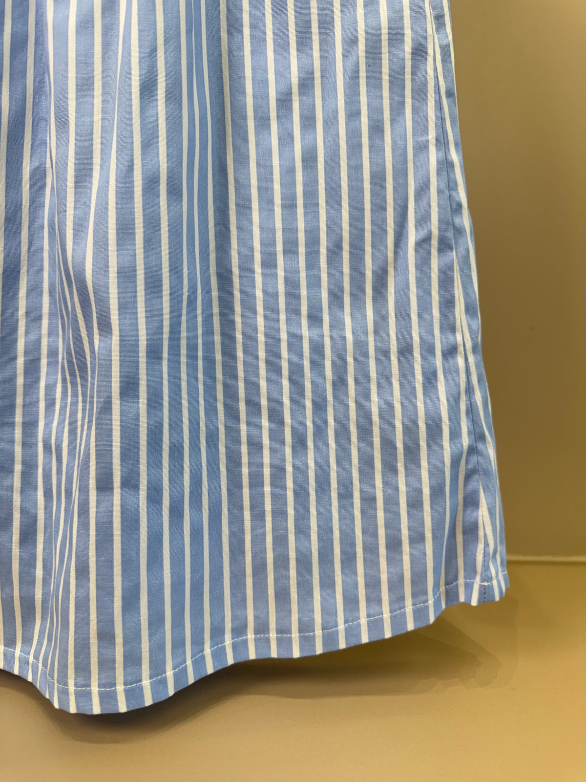 Vestido Teen Azul Listrado e Alças Finas - Vanilla Cream